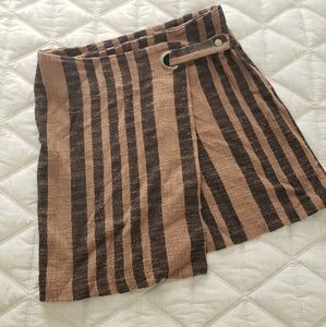 Free people striped wrap skirt